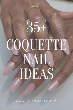 Paris Inspired Nails Art Designs, Princess Nail Ideas, Nude January Nails, Ingenue Nails, Pink Bow Nails Almond, Bows And Pearls Nails, Elegant Pink Nails Classy, Simple Feminine Nails, Bow On Nails Design