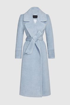 Wool Wrap Coat, Luxury Outerwear, Suri Alpaca, Blue Coat, Wool Wrap, Statement Dress, Wrap Coat, Blue Coats, Belted Coat