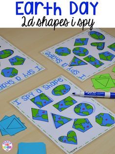 earth day activities for kids to learn shapes and numbers