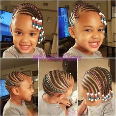 Children Braided Hairstyles, Cute Braids For Kids, Braided Hairstyles Kids, Kids Braids With Beads, Crazy Hair For Kids, Hairstyle For Kids, Toddler Braids, Winter Hair Care, Kids Hairstyle