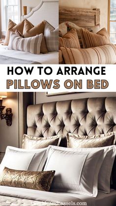 how to arrange pillows on bed