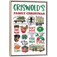 a christmas card with the words griswold's family christmas on it