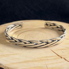 Silver Thick Wire Inlaid Interwoven Braided Cuff Bracelet , Mens Cross Braided Style Bracelet , Special Gift For a Loved One , Gift For Him , Same Day For Shipping ✧ Product Details * Handmade Item * Gender : Male / Female * Material : 925K Sterling Silver * Bracelet Weight : 18.5 Grams ✔ Usage Details * Silver jewelry is very sensitive to chemicals. It is recommended to keep away from chemical substances such as cream, bleach, deodorant, detergent. * Silver jewelry can also darken quickly in sa Adjustable Braided Cuff Bracelet, Chemical Substances, Mens Crosses, Bracelet Mens, Ring Collections, Braid Styles, Sterling Silver Bracelets, Special Gift, Fashion Bracelets