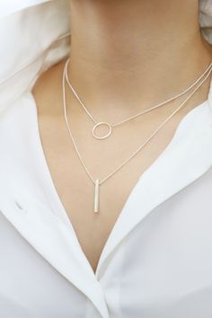 Excited to share the latest addition to my #etsy shop: Circle Bar Necklace, Layered Necklace, Double Strand Necklace, Delicate Necklace, Simple Minimal Style, Love Necklace, Anniversary, Passion #jewelry #necklace #silver #modernnecklace #collarbonenecklace #charmnecklace #minimalistjewelry #simplejewelry #geometricnecklace https://etsy.me/2Jfw3dh Minimalist Sterling Silver Bar Necklace For Anniversary, Silver Sterling Bar Necklace For Anniversary, Minimalist Silver Bar Necklace For Anniversary, Minimalist Sterling Silver Necklace For Birthday, Silver Layered Necklaces, Shiny Accessories, Bar Necklace Layered, Simple Silver Necklace, Sterling Silver Layered Necklace