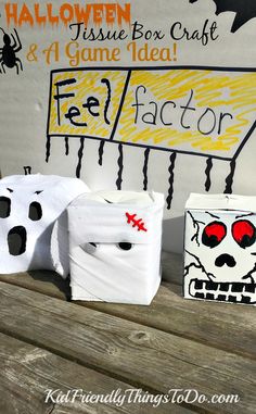 halloween tissue box craft and game idea for kids