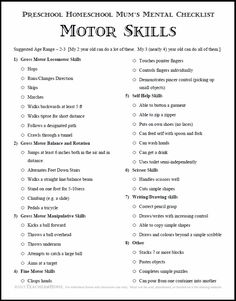 the printable worksheet for motor skills is shown in black and white, with text