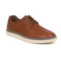 Go the distance with these men's water resistant Oakland Oxfords from Deer Stags. SHOE FEATURES Water resistant construction helps keep feet dry Insole features molded EVA cushioning layered with memory foam and lined with breathable mesh for extra long lasting comfort Flexible TPR sole is lightweight and durable for all day wearSHOE CONSTRUCTION Faux leather upper Fabric lining TPR outsoleSHOE DETAILS Plain toe Lace-up closure Memory foam footbed Size: 10.5 Wide. Color: Brown. Gender: male. Age