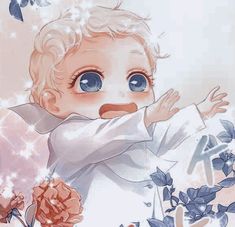 Newborn Anime, Anime Mother, Baby Artwork, Blonde Babies, Demon Baby, Chibi Anime Kawaii, Baby Drawing, Magic Aesthetic