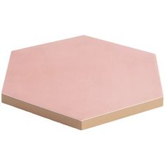 a pink hexagonal table top on a white background