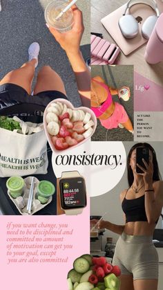 Gym Girlies Aesthetic Vision Board, Daily Routine Habits, Healthy Goals, Healthy Lifestyle Inspiration