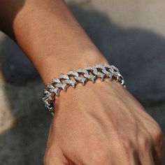 18MM ICED OUT PAVED SPIKED CUBAN Bracelet | Different Drips Cuban Link Bracelet, Cuban Bracelet, Hype Clothing, Cool Boy Image, Hip Hop Jewelry, Cuban Link, Link Bracelets, Jewellery And Watches, Diamond Bracelet