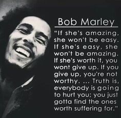 bob marley with quote about life and love