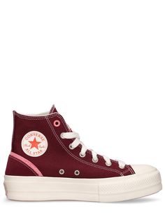 Cotton upper. Front lace-up closure. Reinforced eyelets. Side logo patch detail. Rubber sole Chuck Taylor All Star Lift, High Sneakers, Converse Chuck Taylor All Star, Womens Converse, Chuck Taylor All Star, Converse Chuck, Chuck Taylor, Chuck Taylors, Womens Shoes Sneakers