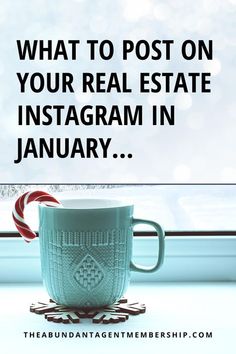 a coffee cup sitting on top of a window sill next to a candy cane