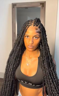 Purple Goddess Braids, Braided Hairstyles Purple, Purple Braiding Hairstyles, Purple Braid Hairstyles For Black Women, Purple Faux Locs Black Women, Hair Inches, New Braided Hairstyles, Exotic Hairstyles, Weave Hairstyles Braided