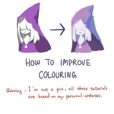 an image of two women with purple hair and text that says how to improve coloring