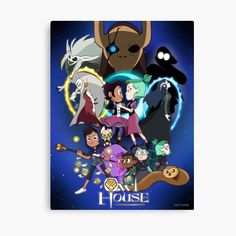 an animated movie poster with many characters