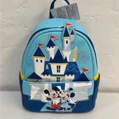 Disney Mickey Minnie Mini Backpack Loungefly Nwt Disneyland 65th Anniversary Lounge Fly, Disney Bags, 65th Anniversary, Loungefly Bag, Disney Bag, Mickey Minnie, Mini Backpack, Disney Mickey, Disneyland