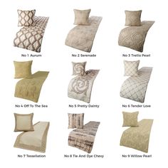 the different types of bedding and pillows