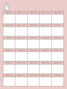 a pink and white printable daily planner with a dog sitting on top of it