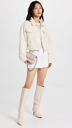 BLANKNYC Tweed Cropped Jacket | SHOPBOP Chic Cotton Outerwear With Button Cuffs, Spring Tweed Outerwear With Button Cuffs, Chic Cotton Outerwear With Buttoned Pockets, Tweed Cropped Jacket, Classic Denim Jacket, Blank Nyc, Cropped Jacket, Premium Denim, Crop Jacket