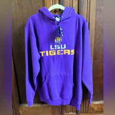 Nwt Lsu Hoodie Size Medium Bundle For Discounts! Lsu Hoodie, Lsu Tigers, Color Purple, Jackets & Coats, Jackets For Women, Size Medium, Purple, Women Shopping, Quick Saves