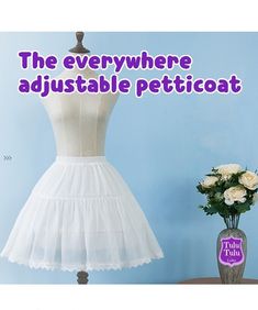 The EVERYWHERE white chiffon adjustable petticoat · TuluTulu Lolita · Online Store Powered by Storenvy Hoop Petticoat, Candy Dress, Hoop Skirt, Elegant Gothic, White Chiffon, Chiffon Skirt, Lolita Dress, Gothic Lolita, Daily Look