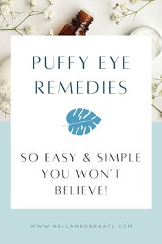 Looking for puffy eye remedies? If you're looking for diy and at home remedies for eye bags and puffy eyes, here are my top natural puffy eye remedies that are so easy and effective you won't believe! Eye Wrinkles, Wrinkle Remedies, Under Eye Puffiness, Hygiene Routine