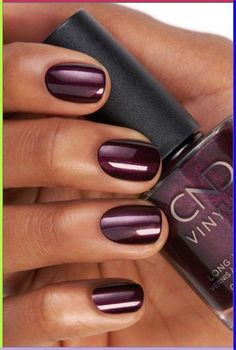 Plum Chrome Nails, Shades Of Purple Nails, Plum Nails, Chrome Nails Designs, Nagel Tips, Cute Gel Nails, Fall Nail Colors, Fancy Nails