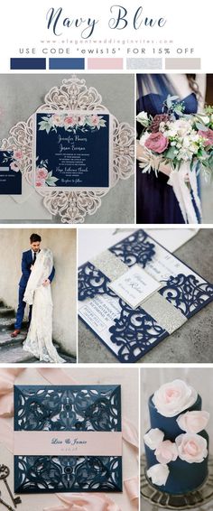 a collage of photos with different wedding colors