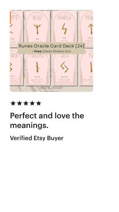 some cards with numbers on them and the words perfect and love the meaningss verified easy buyer