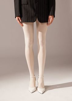 Cheap High Stretch Pink Tights, Cheap Stretch Footless Tights, Cheap Fitted Tights For Summer, Cheap Elastane Women's Hosiery, Cheap Women's Elastane Hosiery, Cheap White Hosiery For Winter, Cheap White Hosiery, Cheap Elastane Tights For Loungewear, Affordable Trendy Stretch Hosiery