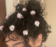 Flowers In Her Hair, Aesthetic Hair, Pretty Hairstyles, Hair Goals, Hair Looks, Cute Hairstyles, Her Hair, Hair Inspo, Hair And Nails