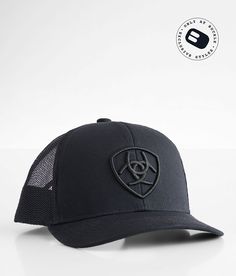 Boys - Ariat Shield Trucker Hat - Black Black Tonal embroidered logo snapback hat One size fits most. 57% Polyester 43% Cotton. Apparel & Accessories > Clothing Accessories > Hats Ariat Hats Men, Ariat Hats, Tshirt Design Men, Hat Ideas, Boy Hat, Accessories Clothing, Tshirt Design, Snapback Hat, The Boys