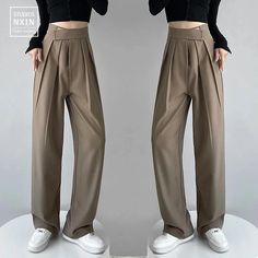 Lasaky - High-Waisted Wide-Leg Trousers with Loose Fit and Floor-Length Design Long Leather Skirt, Black Pleated Skirt, Wide Trousers, Flower Skirt, Pant Length, Waist Circumference, Straight Skirt, Wide Leg Trousers, Dance Wear