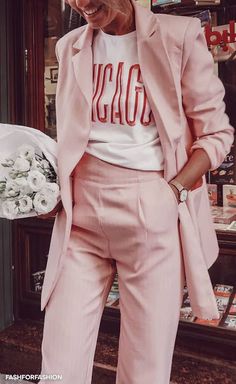 Fest Outfits, Pink Suit, 2020 Fashion, Business Outfit, Winter Trends, Inspired Outfits, Pink Outfits, Mode Inspiration, Street Styles