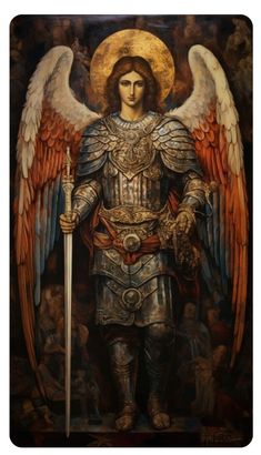 Saint Michael Angel, Saint Michael The Archangel, Golden Art, Michael The Archangel, Heaven Art, Michael Art, San Michele, Saint Michael, Angel Painting