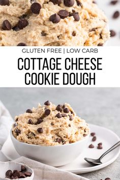 two images showing the different types of cookie dough