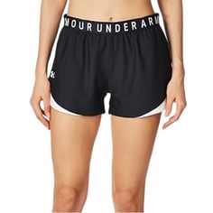 Pockets Expandable Center Front Waistband Size Xl Under Armour Black Shorts With Elastic Waistband, Under Armour Black Workout Shorts, Under Armour White Casual Shorts, Under Armour Casual White Shorts, Under Armour Black Athleisure Shorts, Under Armour Black Sporty Shorts, Casual White Under Armour Shorts, Black Sporty Shorts By Under Armour, Black Athleisure Shorts By Under Armour