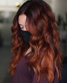 35 Reddish Brown Hair Colors You'll Fall In Love With Light Auburn Hair Color, Light Auburn Hair, Auburn Balayage, Long Red Hair