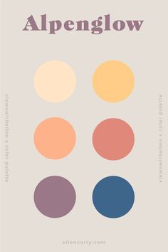 an image of the color palettes used in this poster for alpenglow