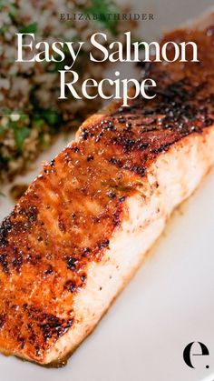 the cover of an easy salmon recipe