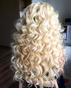 Spiral Perm Long Hair, Curled Blonde Hair, Long Blonde Curly Hair, Long Hair Perm, Spiral Perm, Curls For Long Hair, Blonde Curly Hair, Long Curls, Long Blonde