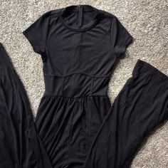 Round Neckline Ru He’d Wide Leg Jumpsuit Brand New With Tags. Viral Tik Tok Jumpsuit I’m Selling Another Similar Cider Jumpsuit Too- Bundle And Save A Lot On The Price And Shipping!! Black Full-length Jumpsuits And Rompers For Spring, Black Full Length Jumpsuits And Rompers For Spring, Chic Fitted Matching Set Jumpsuits And Rompers, Solid Color Short Sleeve Jumpsuits For Night Out, Stretch Short Sleeve Jumpsuits And Rompers For Loungewear, Stretch Short Sleeve Jumpsuits For Loungewear, Casual Fitted Full-length Jumpsuits And Rompers, Casual Fitted Full-length Jumpsuit, Casual Fitted Jumpsuits And Rompers For Night Out