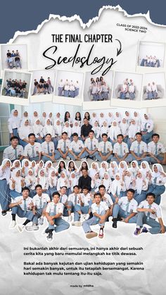 an advertisement for the final charter secondary school in malaysia, with pictures of students and their teachers