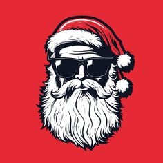 a santa claus with sunglasses and a beard