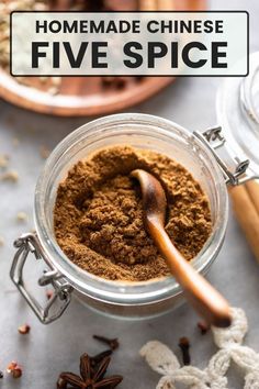 homemade Chinese five spice powder in a small storage jar with a wooden spoon Seven Spices Recipe, Seven Spice, Chinese Five Spice, Pumpkin Pie Spice Recipe, Pie Spice Recipe, Chinese Five Spice Powder, Homemade Chinese, Five Spice