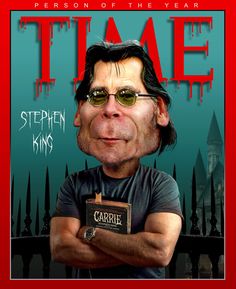 a caricature of stephen king is featured on the cover of time magazine