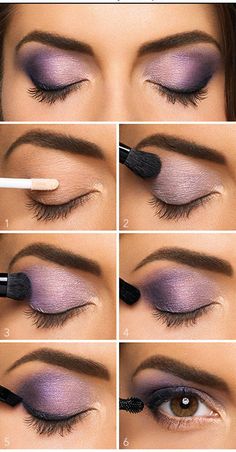 Basic Eye Makeup, Eyeshadow Tutorial For Beginners, Bold Eyeshadow, Eyeliner Hacks, Makeup Tip, Purple Eye Makeup, Eye Makeup Steps, Beauty Make-up, Elf Cosmetics