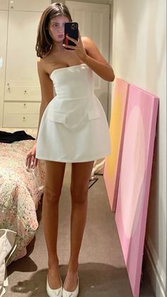 Classy Mini Dresses, Graduation Dresses White, Short Graduation Dresses